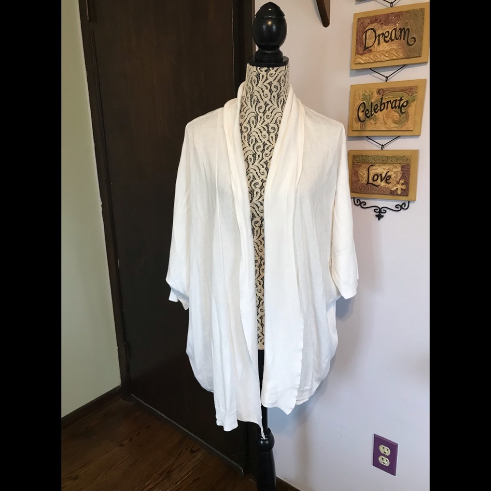 White cardigan